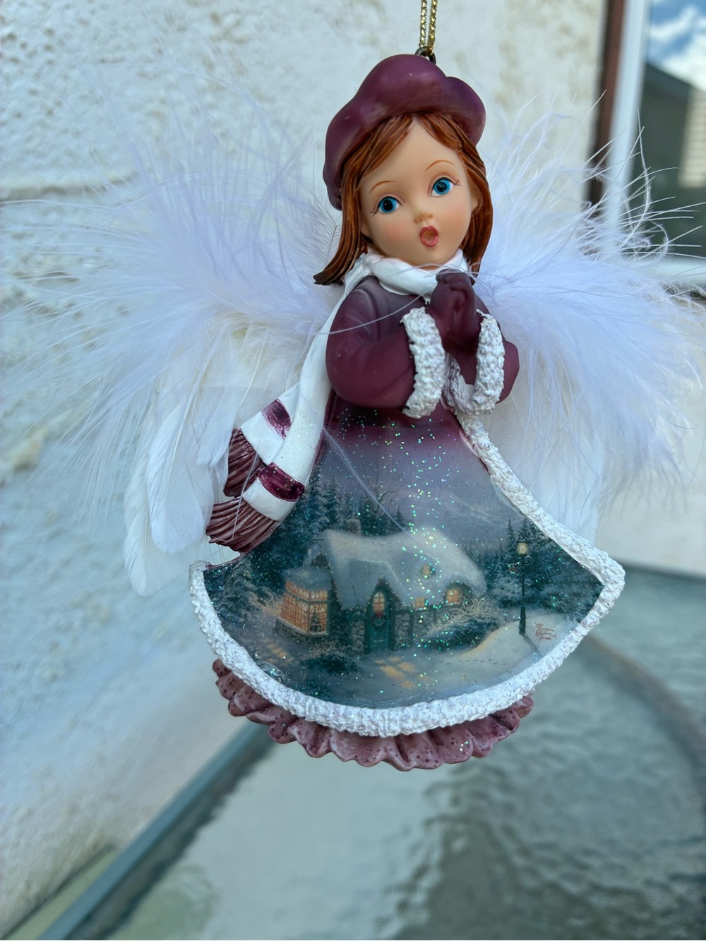 Vintage Thomas Kinkade "Angelic Voices" Christmas Ornament Bradford Exchange